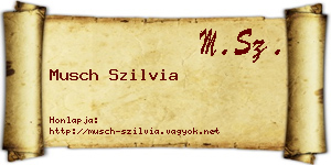 Musch Szilvia névjegykártya
